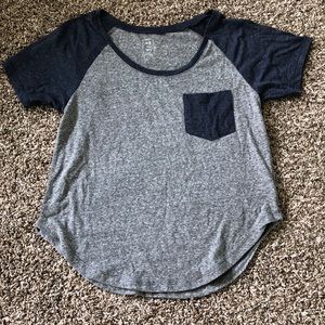 Blue and gray shirt